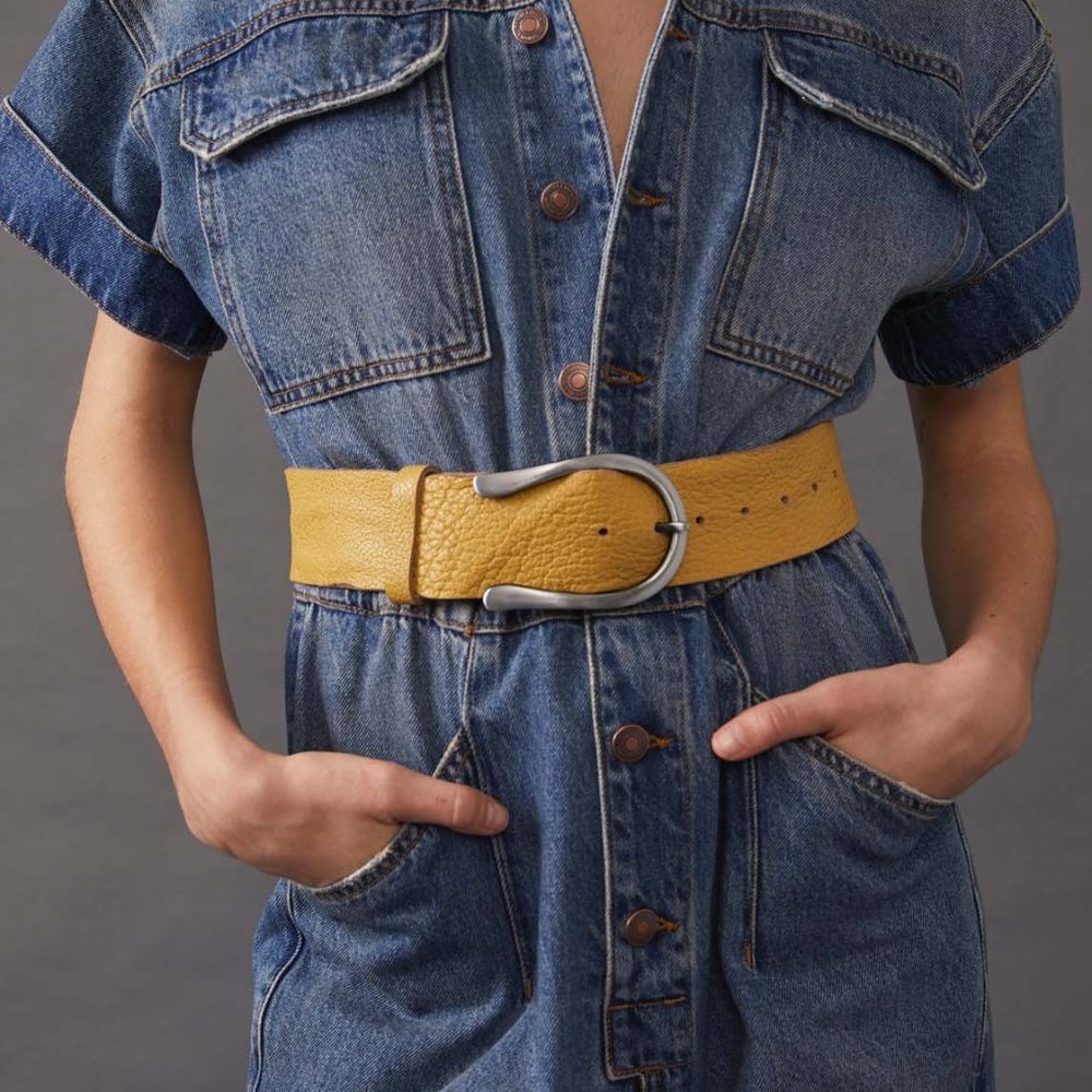 NWT Free People We The Free Rosebery Belt / Glistening Gold